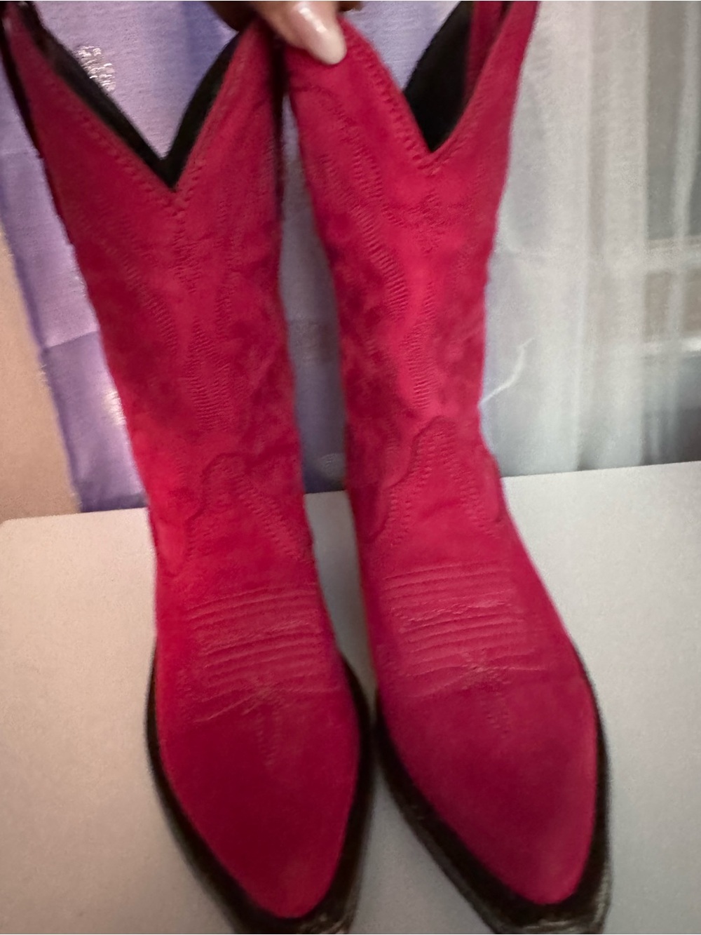 Liberty Black Women's Pink Suede Western Boots